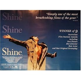 SHINE 1996 Geoffrey Rush UK QUAD POSTER