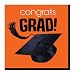 Congrats Grad Orange Beverage Napkins 36ct