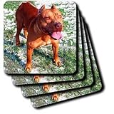 Dogs Pitbull - American Pitbull - Coasters
