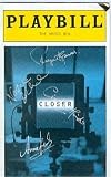 'Natasha Richardson, Rupert Graves, Anna Friel, Ciaran Hinds autographed Playbill Program Closer Bro