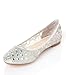 Bella Marie WOMEN Glitter and Mesh Detail Slip On Ballet Flats