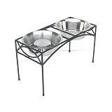Regal Elevated Dog Feeder with Not So Fast Slow Feeding Bowl - 12 Tall