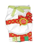 Mud Pie Baby Bow Bib and Burp Set, 0-12 Months