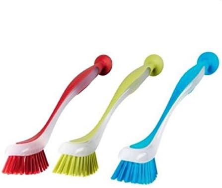 Blue Kitchen Scrub Brush Sink Dish Washing &amp; Vegetable Scrubber with Suction Cup