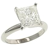  : 3.32cttw Princess Diamond Solitaire Rg Egl GH/VS1-Vs2