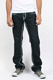 True Religion - Mens Bobby Straight w/o Flap Super T Denim Jeans in Body Rinse
