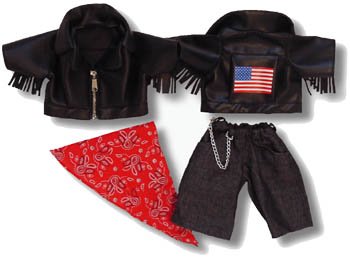 41iD3CoE0cL 199   Biker Clothes for 14   18 Stuffed Animals and Dolls
