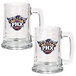 Phoenix Suns 2pc 15oz Glass Tankard Set - Primary Logo NBA Basketball