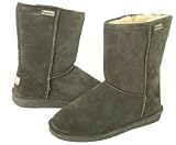 BEARPAW Women's Emma Short Boot,Smoke,7 M US