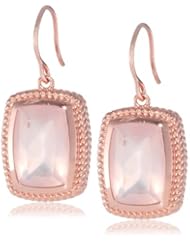 18K Rose Gold over Sterling Silver Rose Quartz Earrings