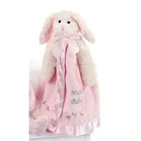 Bunny Snuggler Plush Baby Blanket Shower Gift by Bearington