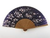 Japanese Silk Handheld Fan, Purple with Pink Flowers HF139 41iDBDupSRL. SL160 Japanese Silk Handheld Fan, Purple with Pink Flowers HF139