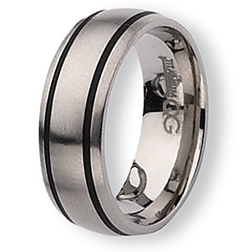 Black Accent Brushed Titanium Ring (8.0 mm) Sizes 6 13 41iDCDddbUL Black Accent Brushed Titanium Ring (8.0 mm) Sizes 6 13
