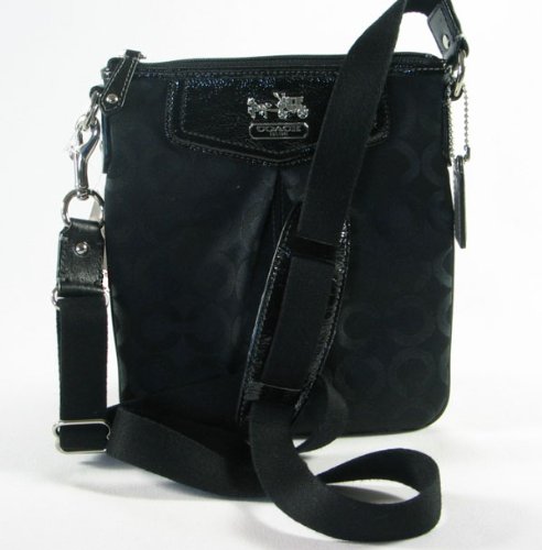 Coach Madison Op Art Signature Crossbody Messenger Bag Swing Pack 43430 Black