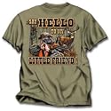 Buck Wear Say Hello T Shirt (Men's Large, Prairie Dust)