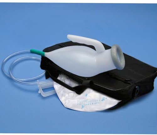 Reusable Portable Male Comfort Fit Advantage Urinal System with Spill Proof Collection Bag and Black Privacy Bag