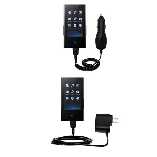Essential Kit for the Samsung P2 - includes Car and Wall Charger with Rapid Charge Technology - Gomadic Brand w/ TipExchange Technology