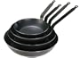 World Cuisine Black Steel Lyon Shaped Frying Pan, Dia. 11" [World Cuisine]