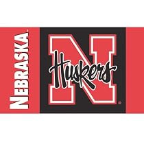 Nebraska Cornhuskers 3ft x 5ft flag with grom