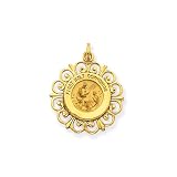 14 Karat First Holy Communion Filigree Charm