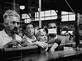 Here Waiting Faces Mirror Anxiety as They Hear List of the Survivors of Sinking Ship Andrea Doria Photographic Poster Print by Gordon Parks, 24x18