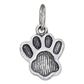 STERLING SILVER LARGE PAW PRINT CHARM