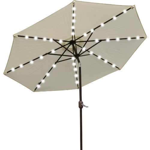 Outdoor Umbrella with Solar Lights Funk This House