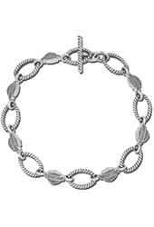 Harley-Davidson Womens Woven Oval Chain Ruthenium Bracelet-8