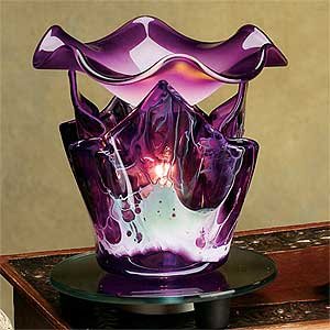 Purple Marble Grain Tulip Electric Oil Tart Warmer 