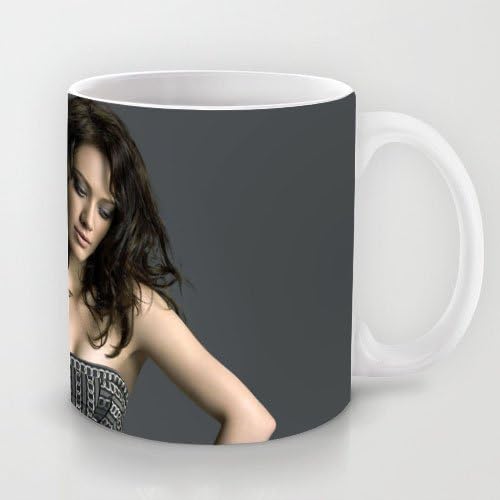 Uique Gift Choice - White 11 oz Classic White Ceramic Mugs Cutom Design with Hilary Duff Dress Girl Brunette Celebrity Coffee Mugs/Tea Mugs/Drink Cups - Dishwasher and Microwave Safe