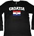 Croatia Flag International Soccer Mens Thermal Shirt, Croatian National Pride Men's Long Sleeve Ther
