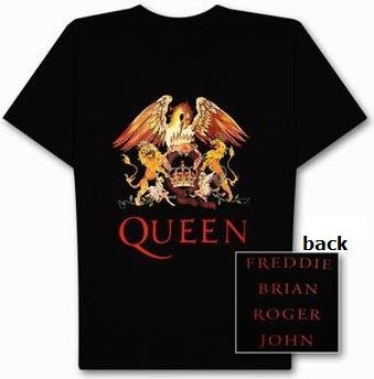 Buy Queen Color Crest t-shirt black 2-sided tee