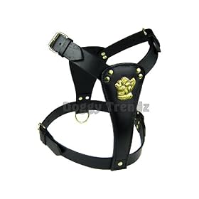 LEATHER STAFFY DOG HARNESS STAFF BULL TERRIER SUEDE PADDED