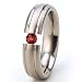 New 5mm Titanium Tension Set Ring, Natural Ruby, Free Sizing 4.5-11