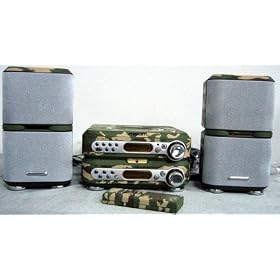 Army Camouflage CD Player/Radio/Alarm Clock System
