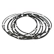 Black Guitar String Bracelets - Set of 9