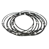 Black Guitar String Bracelets - Set of 9