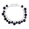 Sterling Silver Amethyst Dangle Bracelet - Purple ( 7.5" )