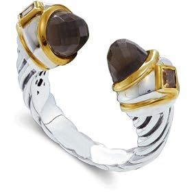 Buy Entwined Smoky Quartz and Citrine Ring in 14K SS by Ultra Diamonds