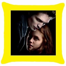 Throw Pillow Case Yellow of Twilight Edward Cullen and Bella Swan Looking Glamorous