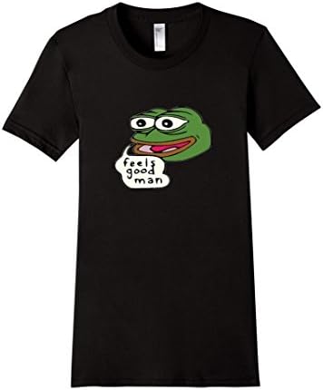 Women's Pepe Frog Meme T-Shirt  Medium Black