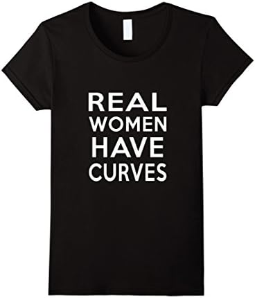 Women's Real Women Have Curves Shirt - Curvy Girls Shirts XL Black
