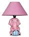 Checkolite Elephant Table Lamp, Pink