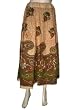 Special Gift New Floral Print Apricot Cotton Womens Fashion Long Tie Skirts