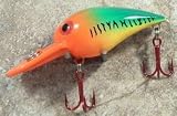 JLVLures Shallow Crankbait Green Shad : Diver Lures JLV Freshwater Smallmouth Steelhead Pike Salmon Trout Perch Whiper Mid Depth Walleye Casting Bass Hook Treble Red Boat Dock Brook Bay Fatty Stump River Trolling Weed Surface Topwater Shad