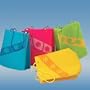 Set of 4 Fun Easter/ Spring Felt Bags. Great to Give Gifts In, or Give As the Gift. Bright Fun Colors Go with Any Party Color Scheme.