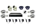 4-Camera Surveillance Set (Dome and Infrared) w/ Cables and Stand Alone DVR