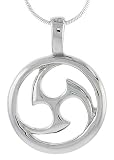 1 in. (25 mm) Surgical Steel Tomoe Pendant