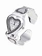 Geneva Platinum Women's Heart Face and Band Bangle Watch��