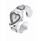 Geneva Platinum Ladies Heart Bangle Watch by Geneva